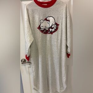 Christmas Bold Spirit VTG Cat Sweatshirt Pajamas/Nightgown‎